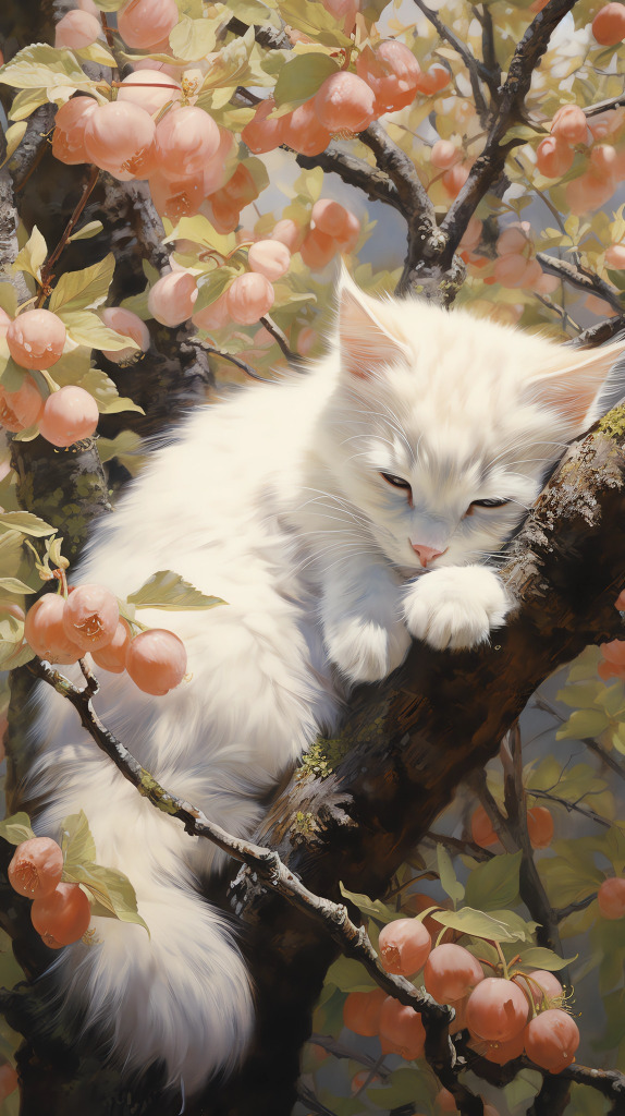 Cat Sleeping in tree jigsaw puzzle in Theresa Stephens puzzles on TheJigsawPuzzles.com