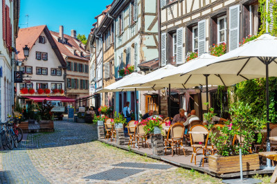 Street Cafe in Strasbourg, France jigsaw puzzle in Food & Bakery ...