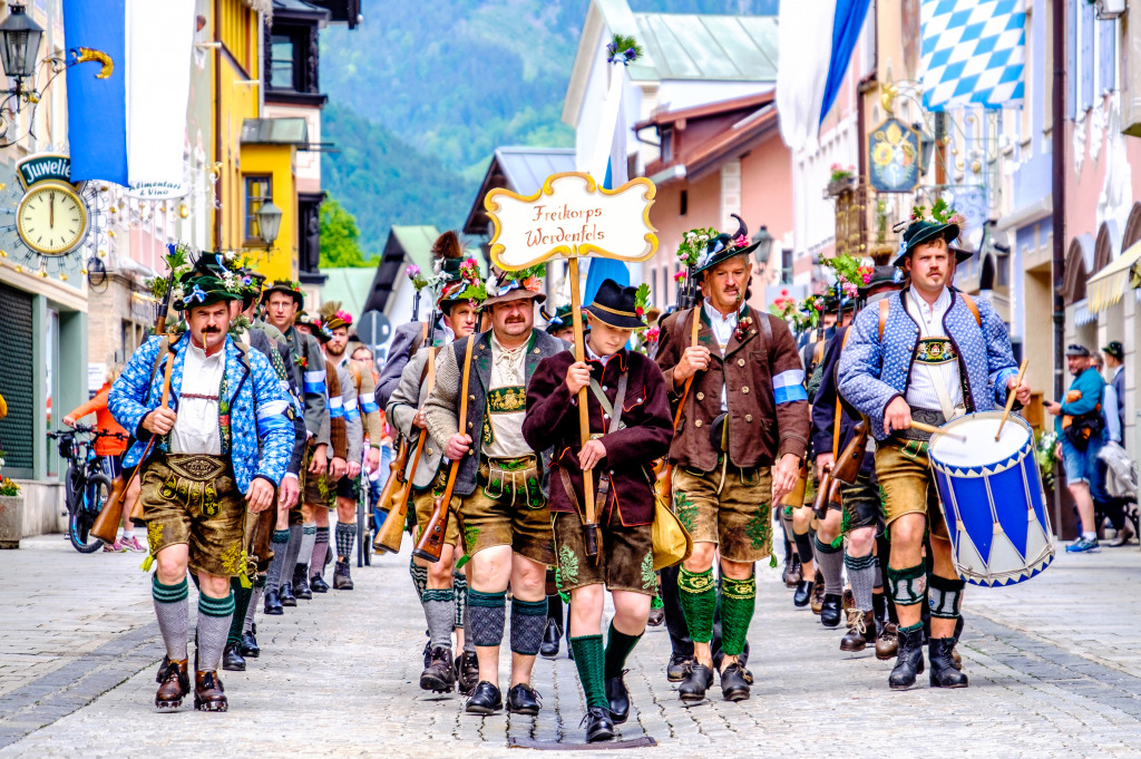 Parade in Garmisch-Partenkirchen, Bavaria jigsaw puzzle in People puzzles on TheJigsawPuzzles.com