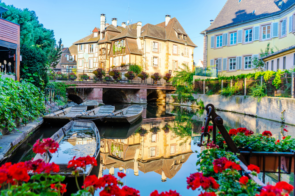 Colorful Houses in Colmar, France jigsaw puzzle in Bridges puzzles on TheJigsawPuzzles.com