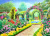 Watercolor Painting of a Flower Garden