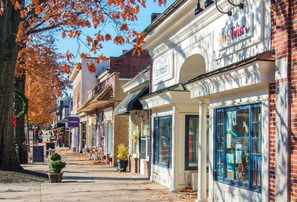 Kings Highway Street, Haddonfield NJ, États-Unis jigsaw puzzle in Paysages urbains puzzles on TheJigsawPuzzles.com