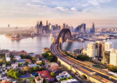 Warringah Freeway, Harbour Bridge, Sydney jigsaw puzzle in Bridges ...