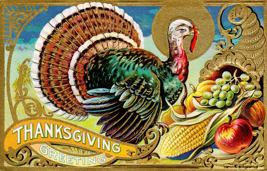 Vintage Thanksgiving-Grußkarte jigsaw puzzle in Puzzle des Tages puzzles on TheJigsawPuzzles.com
