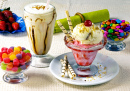 Ice Cream with Confection and Cherries