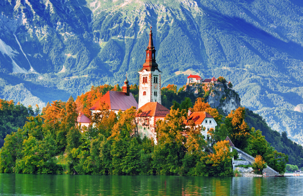 Lake Bled, Slovenia jigsaw puzzle in Puzzle of the Day puzzles on TheJigsawPuzzles.com
