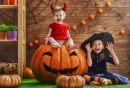 Funny Kids in Halloween Costumes