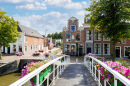 Picturesque Town of Dokkum, the Netherlands