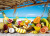 Tropical Fruits on a Caribbean Beach