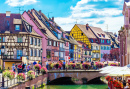 Colorful Canal of Colmar, France