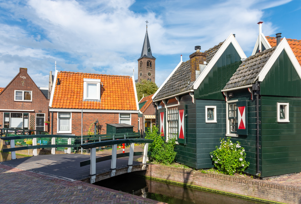 Old Fishing Village, the Netherlands jigsaw puzzle in Bridges puzzles on TheJigsawPuzzles.com