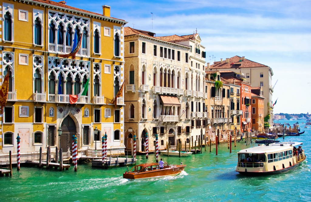 Grand Canal à Venise, Italie jigsaw puzzle in Paysages urbains puzzles on TheJigsawPuzzles.com