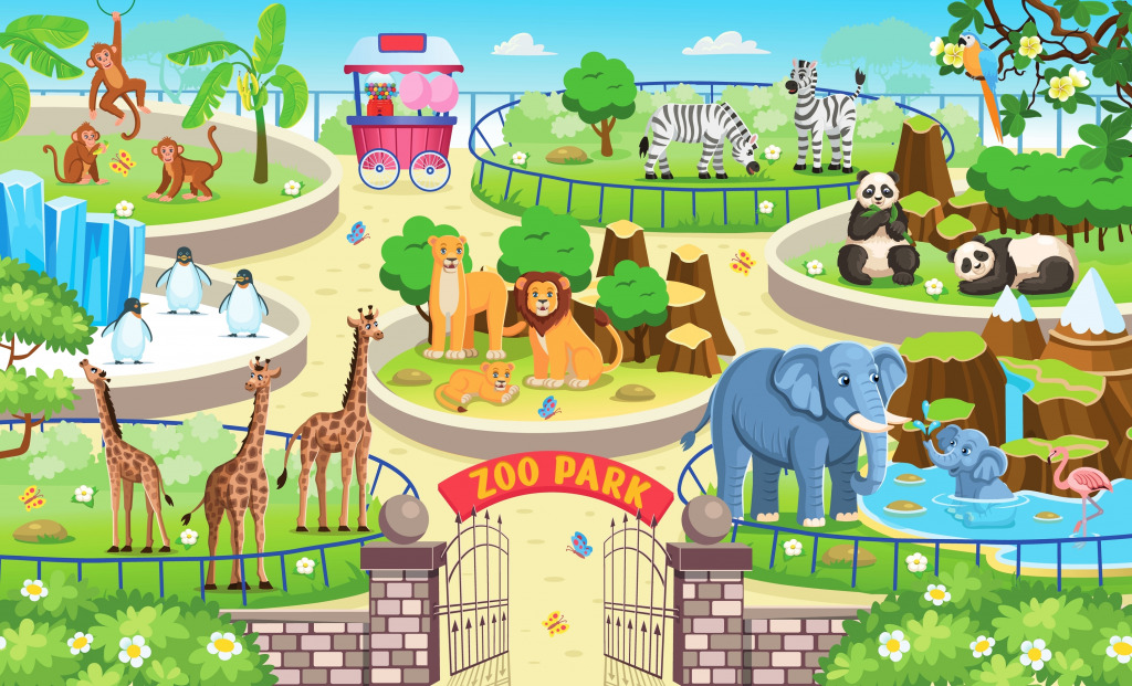 Le Zoo jigsaw puzzle in Puzzles pour enfants puzzles on TheJigsawPuzzles.com