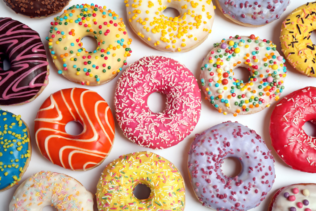 Delicious Glazed Donuts jigsaw puzzle in Macro puzzles on TheJigsawPuzzles.com