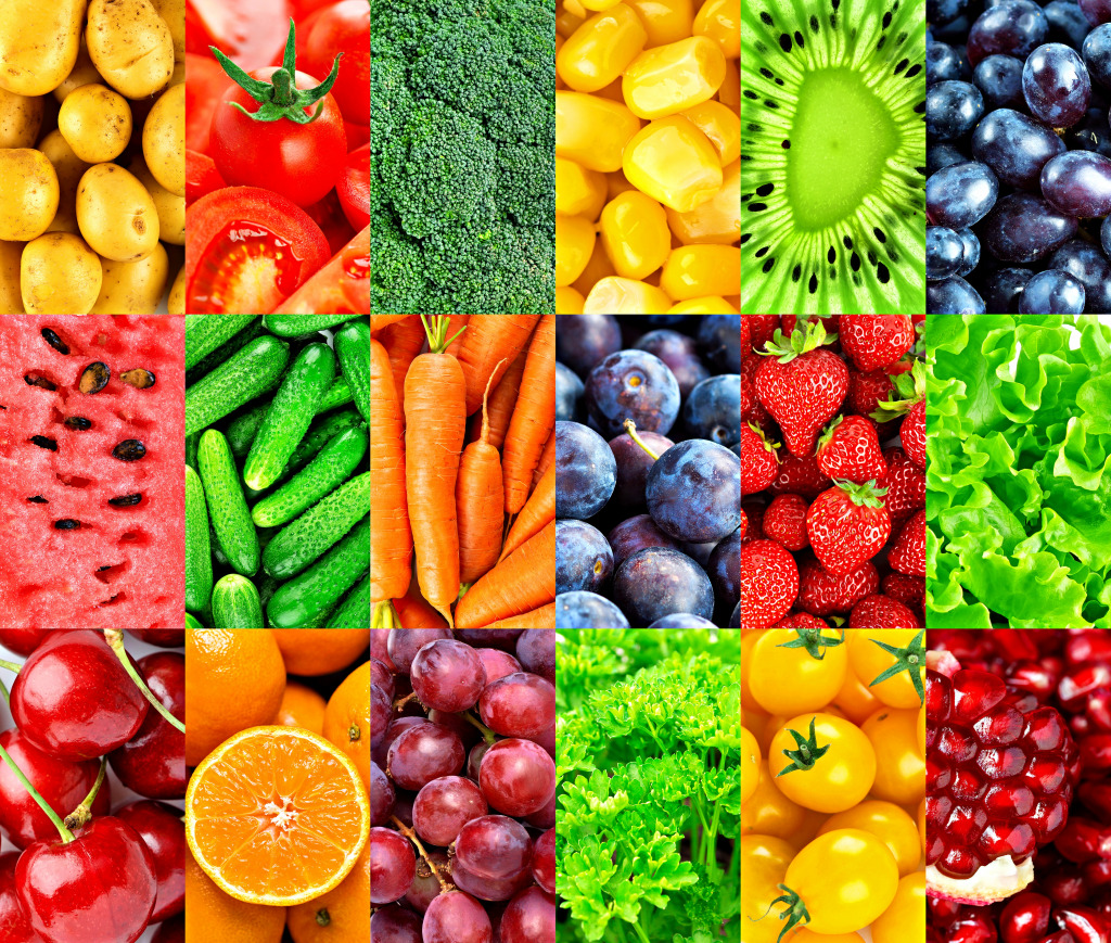 Fruits and Vegetables jigsaw puzzle in Fruits & Veggies puzzles on TheJigsawPuzzles.com
