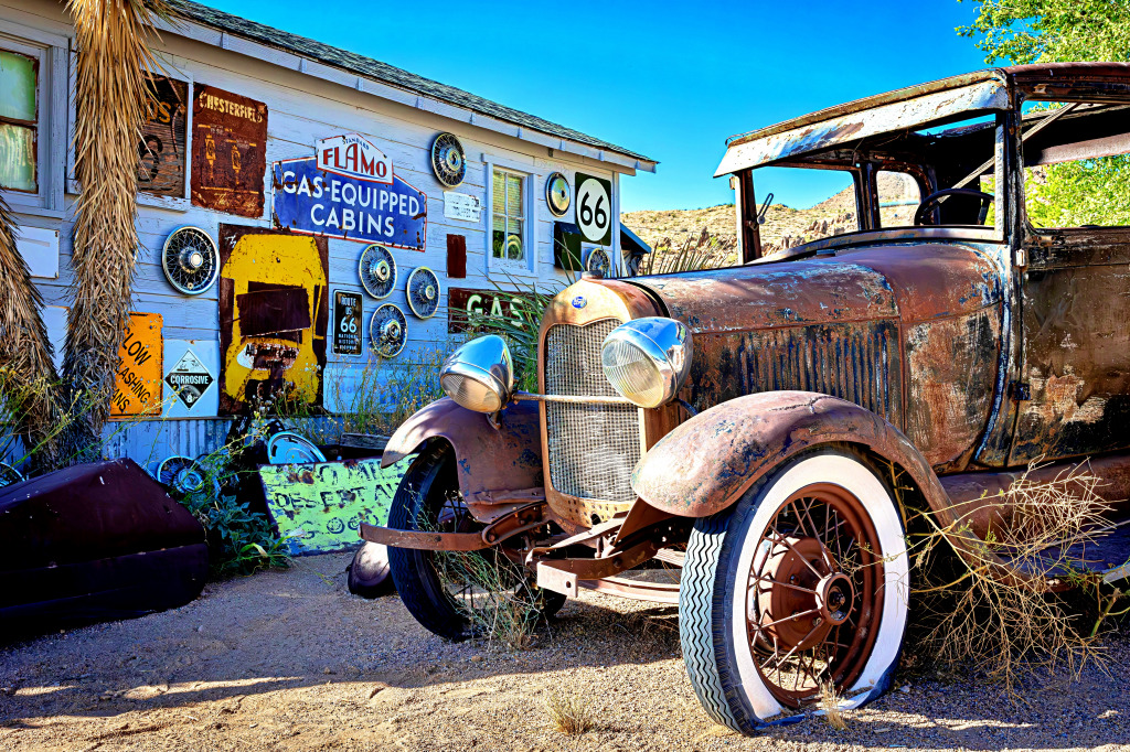 Loja Geral Hackberry, Route 66, Arizona jigsaw puzzle in Carros & Motos puzzles on TheJigsawPuzzles.com