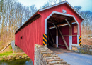 Red Covered Bridge in the Forest, Lancaster