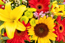 Bright Flower Bouquet with Sunflowers