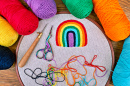 Rainbow Embroidery and Accessory
