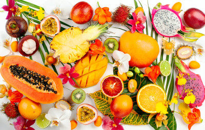 Still Life with Fresh Exotic Fruits jigsaw puzzle in Fruits & Veggies ...