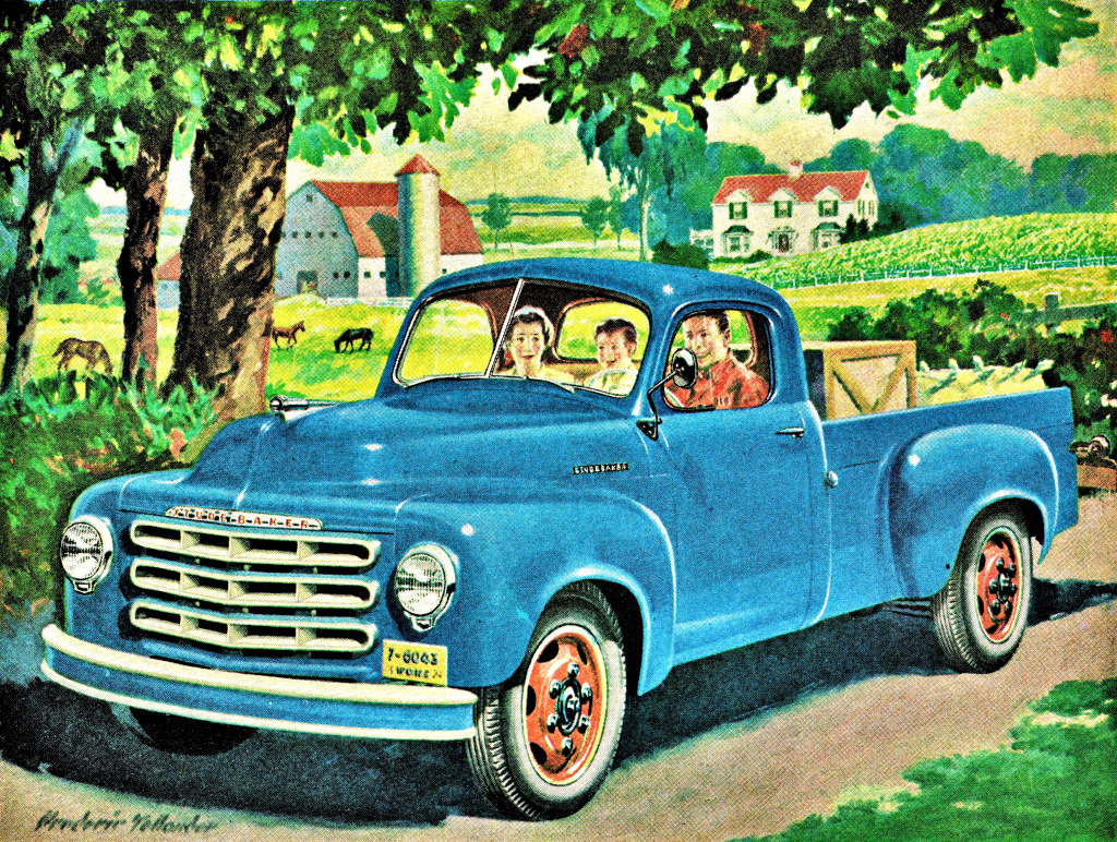 1951 Studebaker 3/4-тонный 8-футовый пикап jigsaw puzzle in Автомобили и Мотоциклы puzzles on TheJigsawPuzzles.com