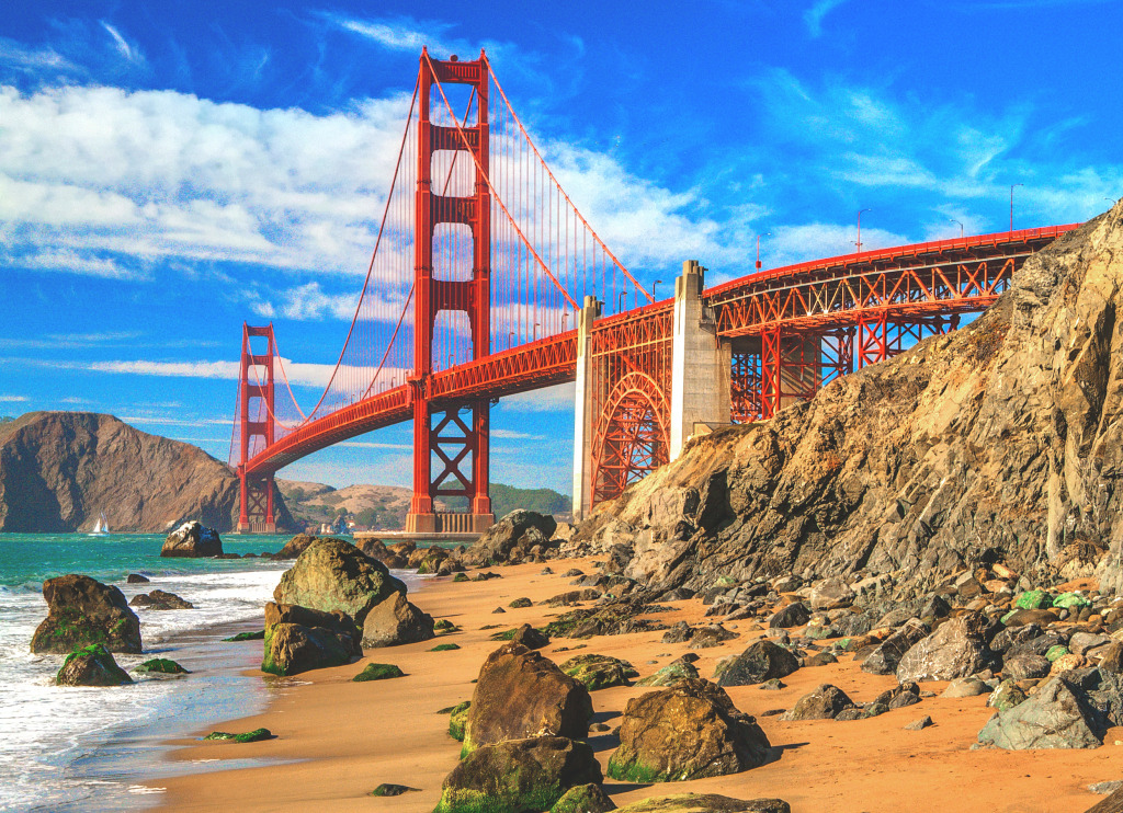 Golden Gate Bridge, San Francisco, Kalifornien jigsaw puzzle in Brücken puzzles on TheJigsawPuzzles.com