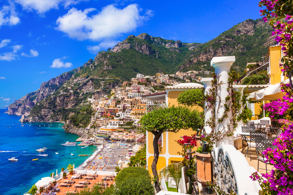 Magnificent Amalfi Coast, Positano, Italy jigsaw puzzle in Great Sightings puzzles on TheJigsawPuzzles.com