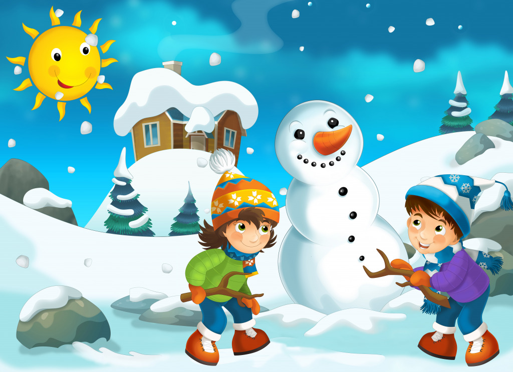 Vacances d’hiver jigsaw puzzle in Puzzles pour enfants puzzles on TheJigsawPuzzles.com