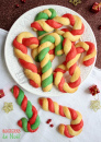 Cannes de Noël rouges et vertes en pâte à cookie !