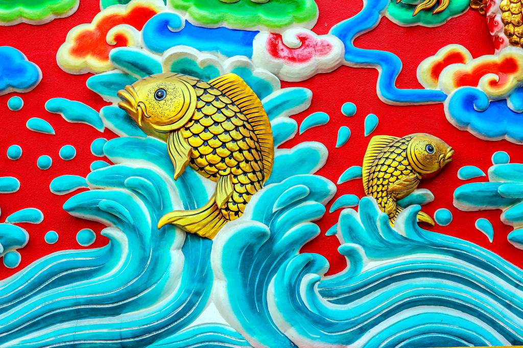 Chinese Temple Wall jigsaw puzzle in Puzzle of the Day puzzles on TheJigsawPuzzles.com