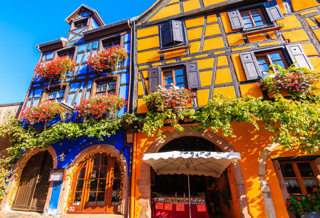 Historic Houses in Riquewihr, France jigsaw puzzle in Puzzle of the Day puzzles on TheJigsawPuzzles.com