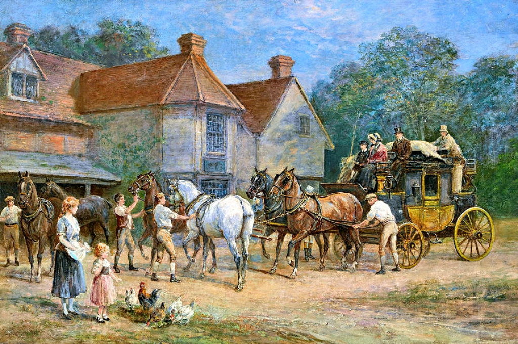 Changing Horses jigsaw puzzle in Piece of Art puzzles on TheJigsawPuzzles.com