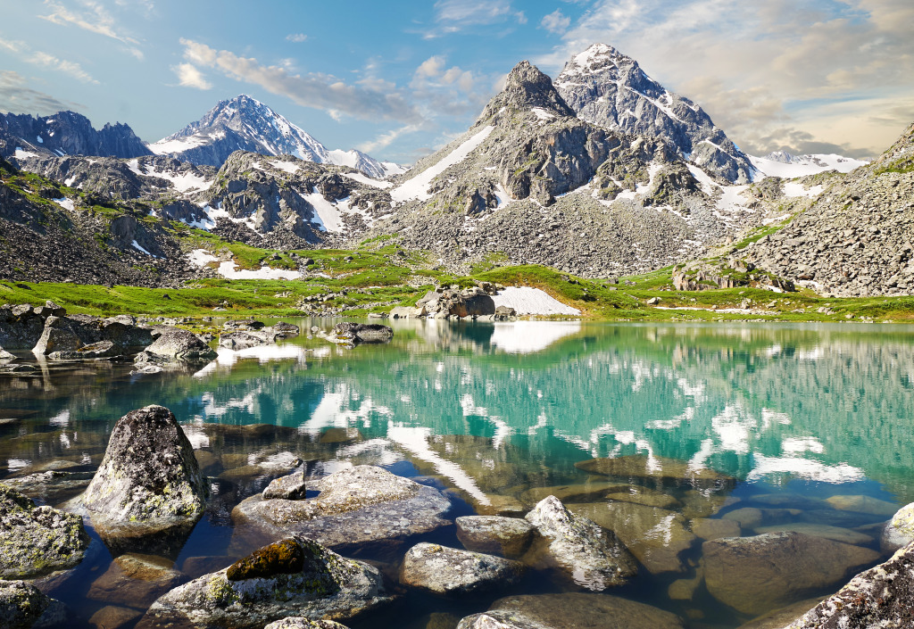 Mountain Lake in Altai jigsaw puzzle in Great Sightings puzzles on TheJigsawPuzzles.com