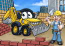 Cartoon Construction Site Scene