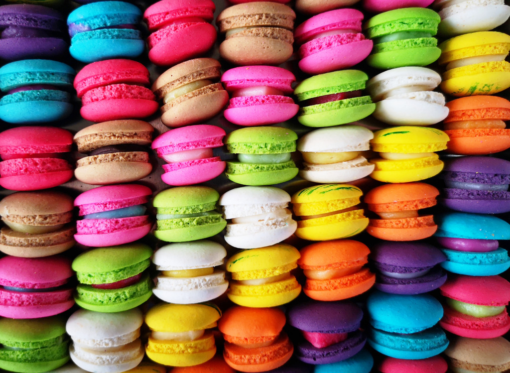 Various Colored Macarons jigsaw puzzle in Food & Bakery puzzles on TheJigsawPuzzles.com