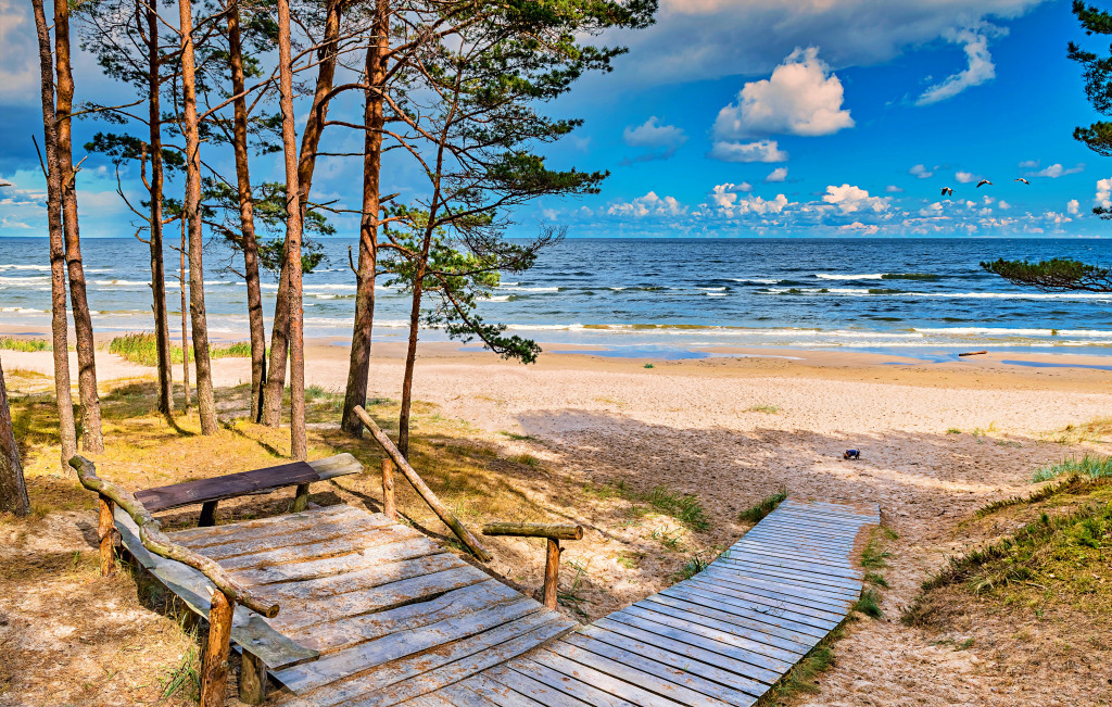 Ostsee, Jurmala, Lettland jigsaw puzzle in Puzzle des Tages puzzles on TheJigsawPuzzles.com
