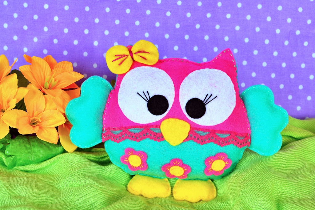 Cute Felt Owl Toy jigsaw puzzle in Handmade puzzles on TheJigsawPuzzles.com