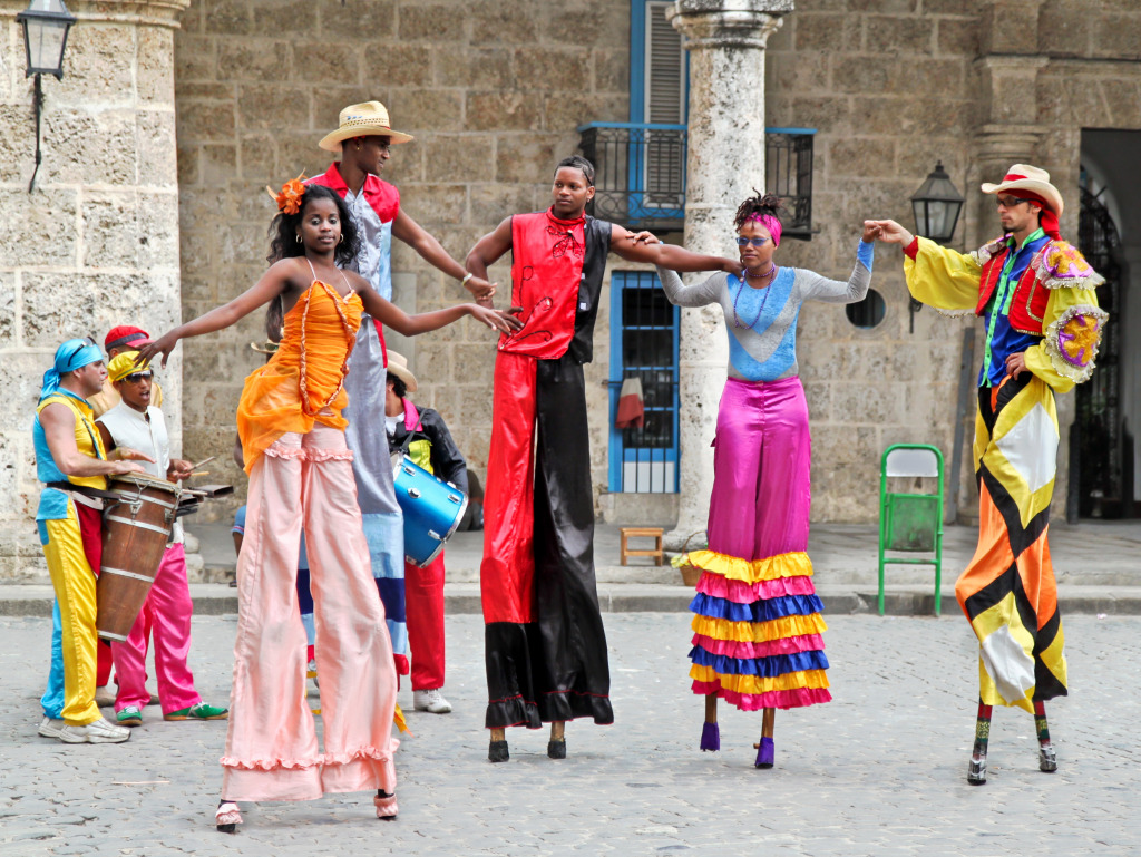 Dançarinos de rua em Havana, Cuba jigsaw puzzle in Pessoas puzzles on TheJigsawPuzzles.com