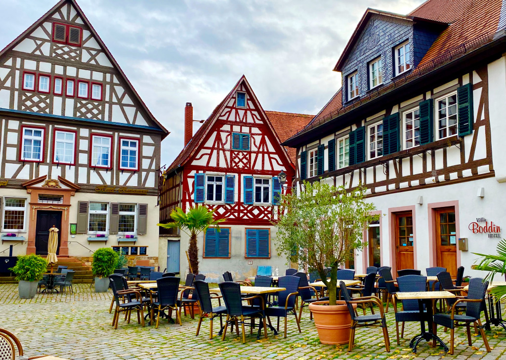 Half-Timbered Houses in Heppenheim jigsaw puzzle in Street View puzzles on TheJigsawPuzzles.com