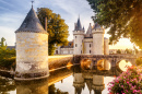 Chateau of Sully-sur-Loire at Sunset