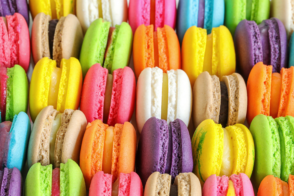 Französische Macarons jigsaw puzzle in Makro puzzles on TheJigsawPuzzles.com