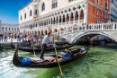 Tourists in Gondolas, Venice, Italy