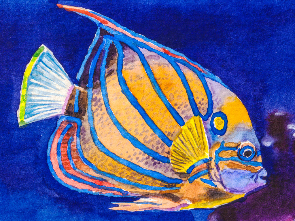 Ocean Fish Painting jigsaw puzzle in Under the Sea puzzles on TheJigsawPuzzles.com