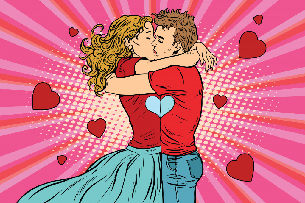 A Romantic Date jigsaw puzzle in Valentine's Day puzzles on TheJigsawPuzzles.com