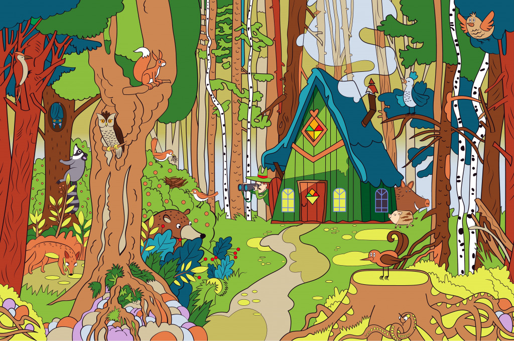 Forest Glade Near the Forester's House jigsaw puzzle in Kids Puzzles puzzles on TheJigsawPuzzles.com