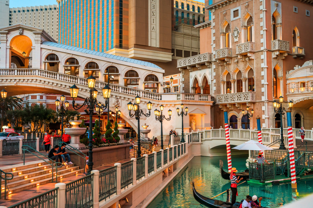 Venetian Hotel With Casino, Las Vegas jigsaw puzzle in Puzzle of the Day puzzles on TheJigsawPuzzles.com
