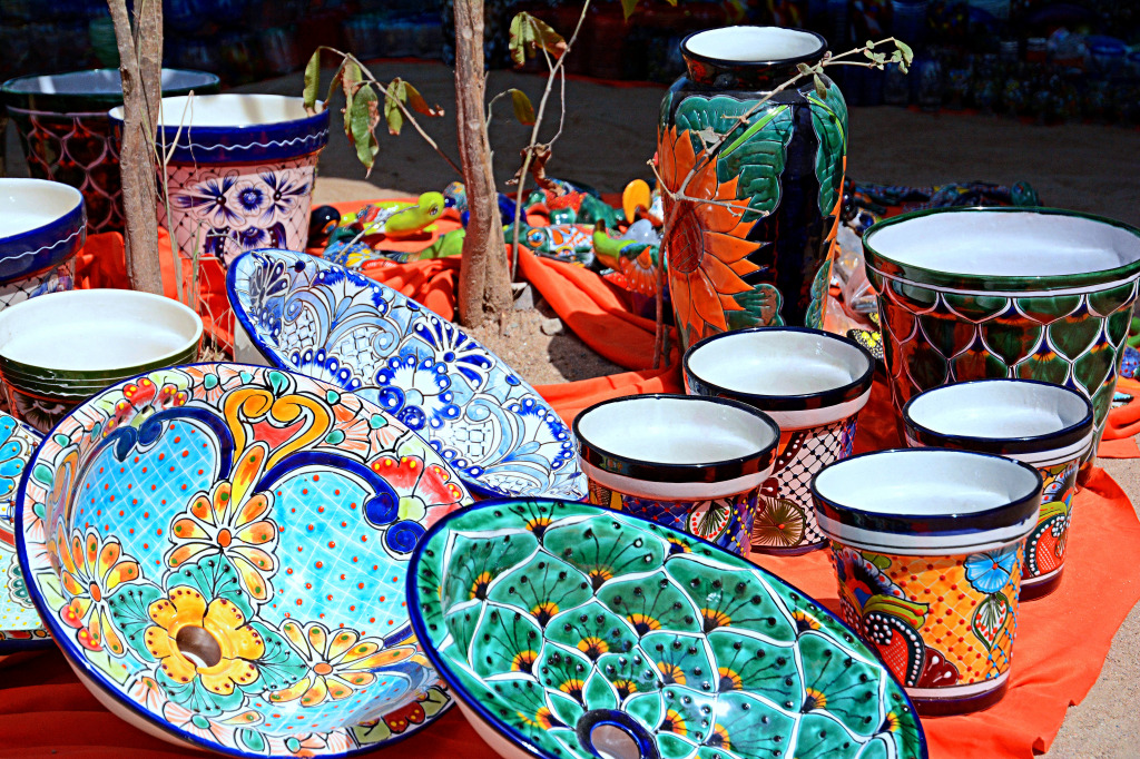Handmade Mexican Pottery jigsaw puzzle in Handmade puzzles on TheJigsawPuzzles.com