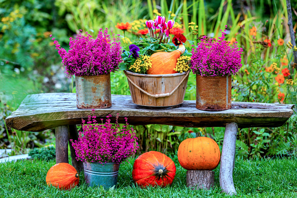 Autumn Garden Decorations jigsaw puzzle in Flowers puzzles on TheJigsawPuzzles.com