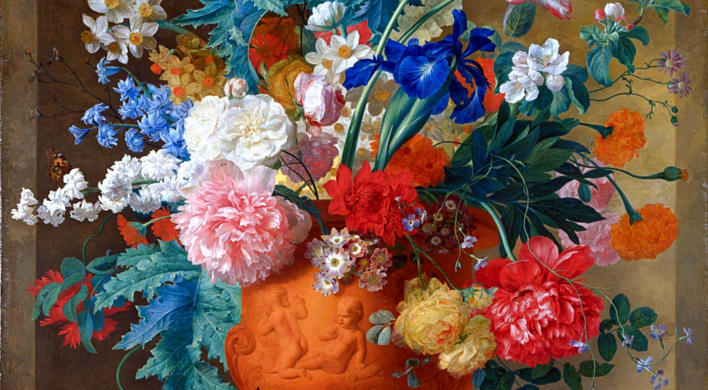 Flowers in a Terracotta Vase jigsaw puzzle in Flowers puzzles on TheJigsawPuzzles.com