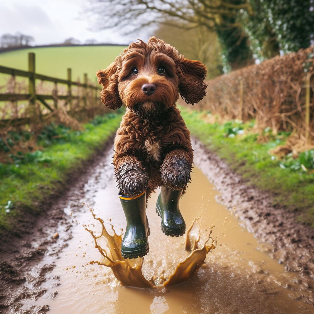 CP muddy puddle jigsaw puzzle in Susan Robson puzzles on TheJigsawPuzzles.com